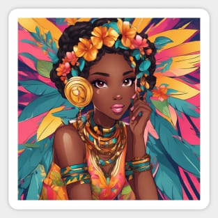 Most Beautiful Black African Girl Sticker